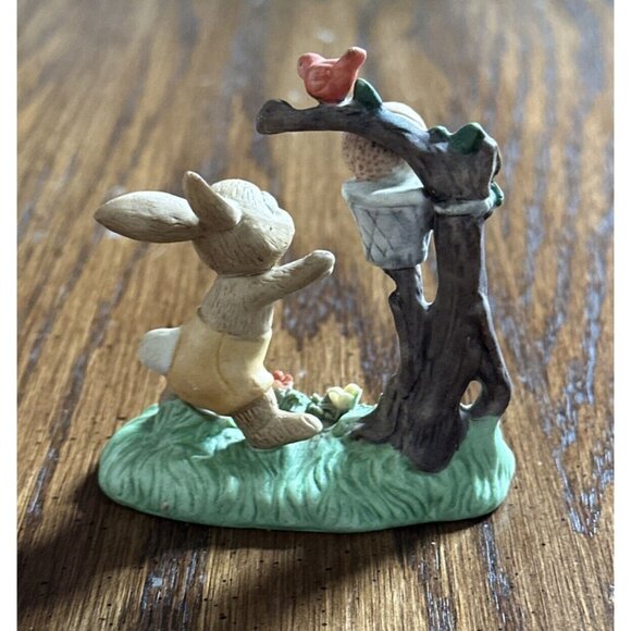 NAPCO Figurine Vintage Rabbit Bunny Forest Friends “Little Pro” Basketball - Picture 3 of 6